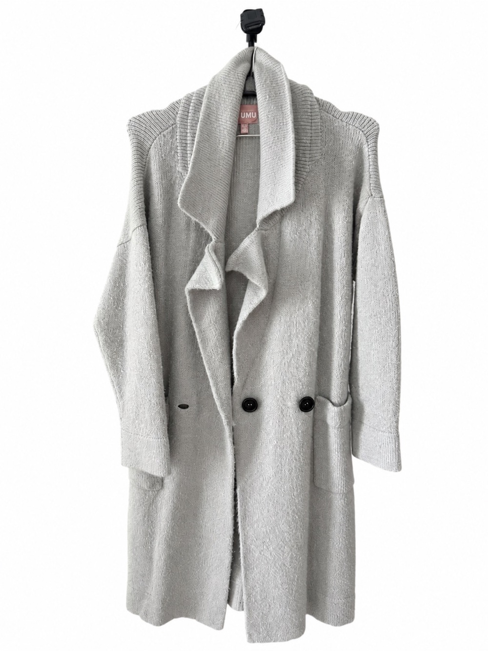Show Me Your Mumu Light Gray Knit Sweater Coat Cardigan | XS